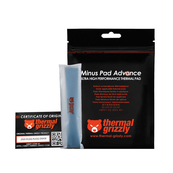 WÄM Thermal Grizzly Minus Pad Advance - 120x20x1,0 mm, Wärmeleitpads (4er Pack)