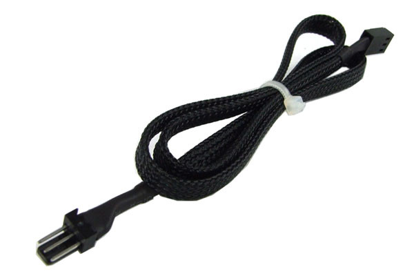 Phobya Verlängerung 3Pin Molex extra lang - Schwarz 60cm