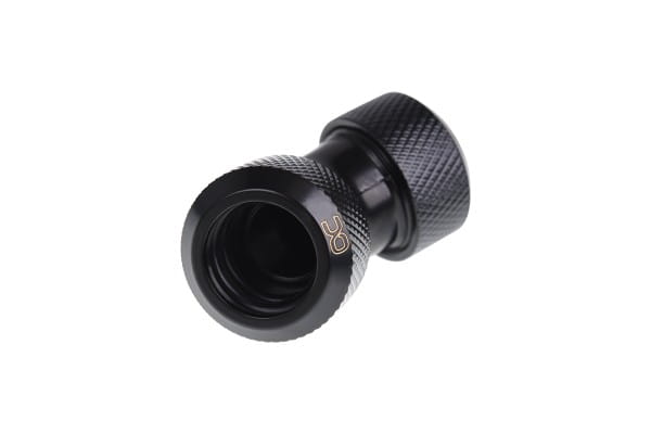 ANS Alphacool Eiszapfen 13mm HardTube Anschraubtülle 45° L-Verbinder - Deep Black PHT EOL