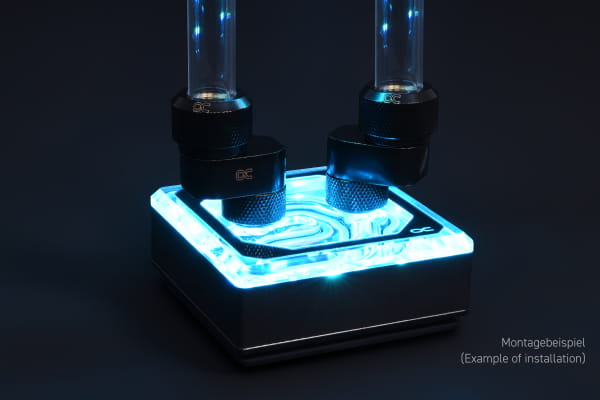 B-Ware Alphacool Eiszapfen 8mm Versatzstück drehbar G1/4 AG auf G1/4 IG - chrome