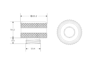 ANS Bykski B-FTHTJ-L14-S HardTube Anti-Off 14mm OD Anschraubtülle - Silver