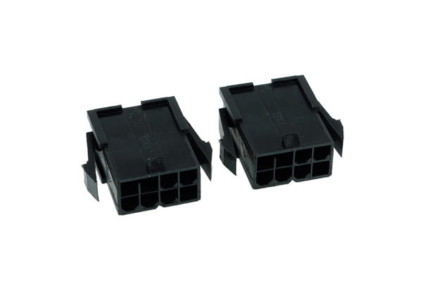 Phobya VGA Power Connector 8Pin Buchse inkl. 8 Pins - 2 Stück Black