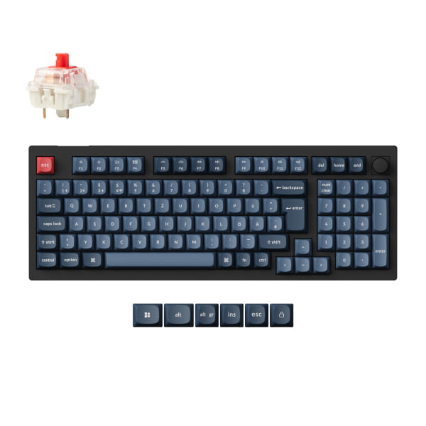 TAT Keychron V5 Max (DE-Layout, Gateron Jupiter Red, Hot-Swap, RGB)