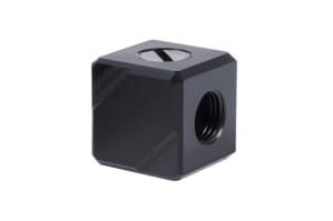 ANF Alphacool Eiszapfen Anschlussterminal 4-Fach G1/4 IG - Black Acetal