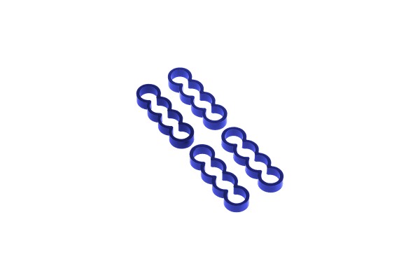 KAB Alphacool Eiskamm Alu X4 Flat - 4mm blue - 4 Stück EOL