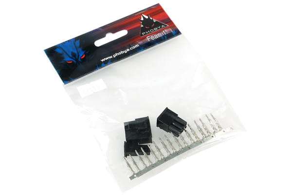 ZK Phobya VGA Power Connector 6+2Pin Stecker inkl. 8 Pins - 2 Stück Black EOL