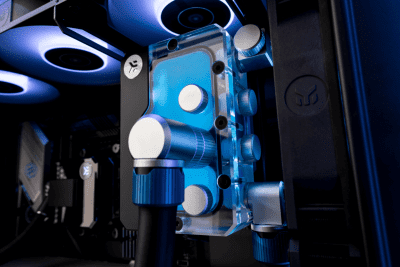 ANS EK Water Blocks EK-Quantum Torque Rotary 90° - Satin Titanium