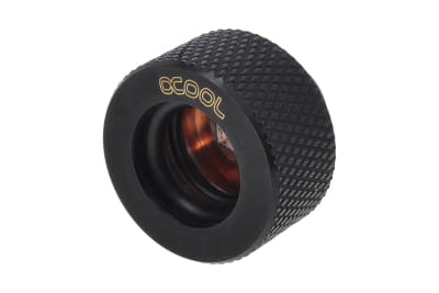 ANS Alphacool HT 13mm HardTube Anschraubtülle G1/4 - gerändelt - Deep Black PHT EOL