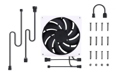 L14 Alphacool Apex Stealth Metall Lüfter 2500rpm Weiß (140x140x25mm)