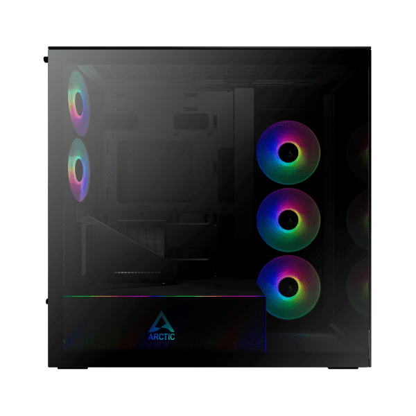 GHE Arctic Xtender VG (Black) Premium E-ATX PC-Gehäuse mit vertikaler GPU-Montage