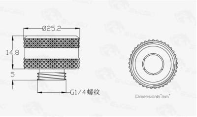 ANS Bykski B-FTHTJ-L16-WH HardTube Anti-Off 16mm OD Anschraubtülle - White