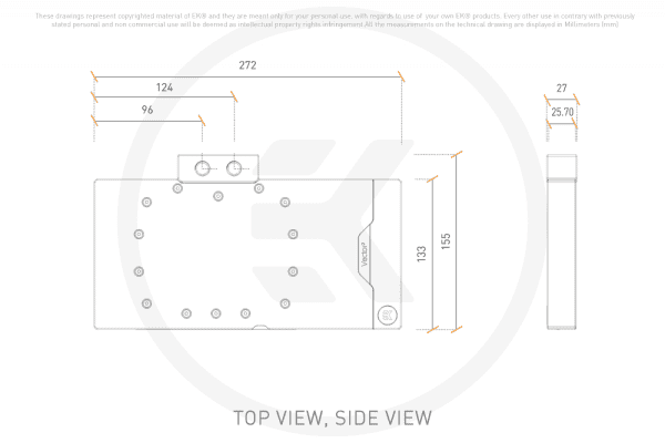 WAK EK Water Blocks EK-Quantum Vector2 Master RTX 4090 D-RGB - Nickel + Acetal