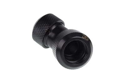 ANS Alphacool Eiszapfen 13mm HardTube Anschraubtülle 45° L-Verbinder - Deep Black PHT EOL