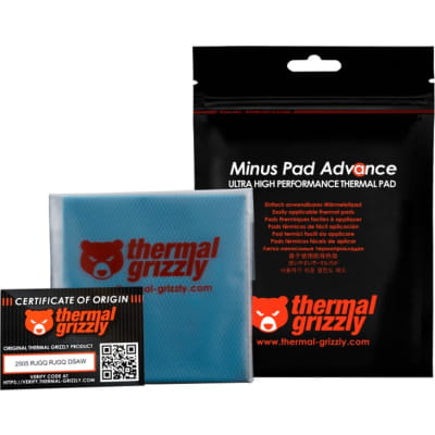 WÄM Thermal Grizzly Minus Pad Advance - 100x100x1,5 mm, Wärmeleitpads (2er Pack)