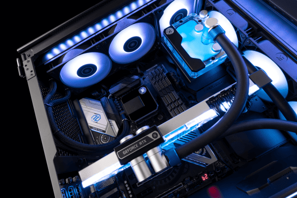 ANS EK Water Blocks EK-Quantum Torque Rotary 90° - Satin Titanium