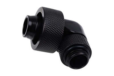 ANS Alphacool Eiszapfen 19/13mm Anschraubtülle 90° drehbar G1/4 - Deep Black PHT EOL