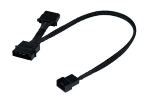 LK Phobya Adapter 4Pin Molex (12V) auf 4Pin PWM - Schwarz 30cm