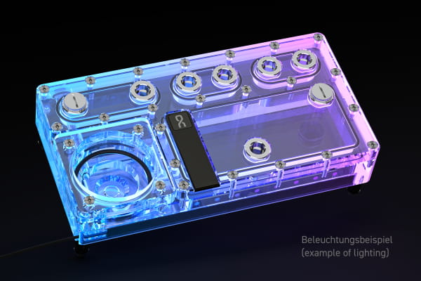 AGB Alphacool Core Distro Plate 240 Links D5/DDC V.2 mit D5 Apex Pumpe