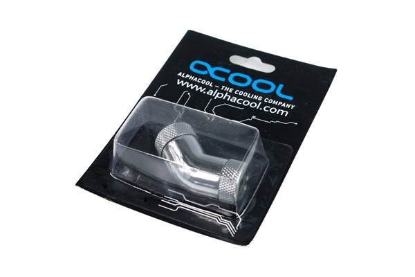 ANF Alphacool HF Winkeladapter 45° - G1/4 drehbar - 2x Innengewinde - Chrome PHT EOL
