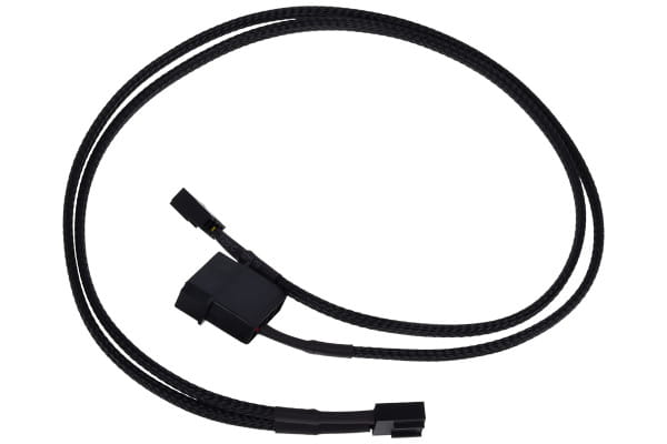 LK Phobya Y-Kabel für PWM Splitter 4Pin PWM auf 4Pin PWM & 4Pin Molex - Schwarz 50cm EOL