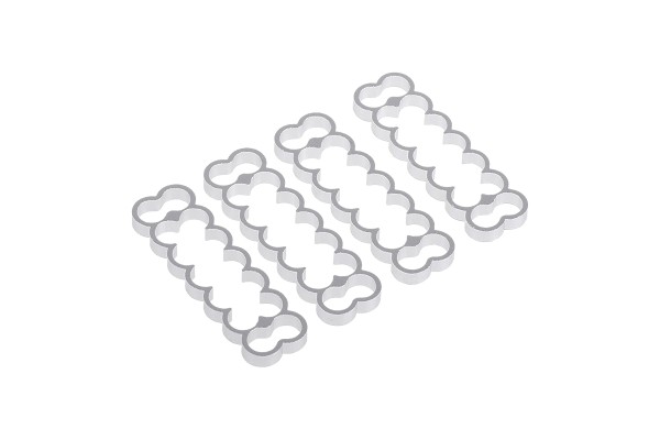 KAB Alphacool Eiskamm Alu X14 - 4mm silver - 4 Stück PHT EOL