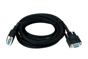 KAB Phobya Serielles Kabel DB9 1:1 - (Stecker - Stecker 9pol) - schwarz gesleevt 300cm EOL