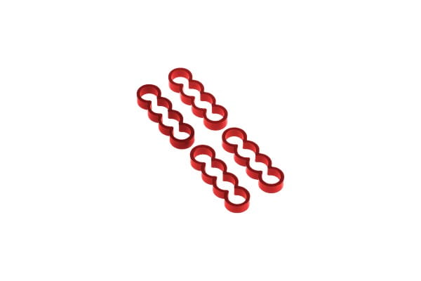 KAB Alphacool Eiskamm Alu X4 Flat - 4mm red - 4 Stück PHT EOL