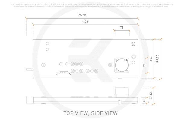 AGB EK Water Blocks EK-Quantum Reflection2 Fractal XL D5 PWM D-RGB - Plexi