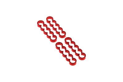 KAB Alphacool Eiskamm Alu X5 Flat - 4mm red - 4 Stück PHT EOL
