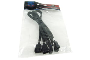 LK Phobya Y-Kabel 4Pin PWM auf 3x 4Pin PWM - Schwarz 30cm