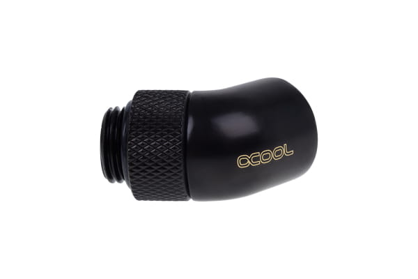 ANF B-Ware Alphacool Eiszapfen Winkeladapter 45° drehbar G1/4 AG auf G1/4 IG - Deep Black