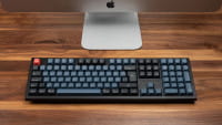 TAT Keychron K10 Pro - Gaming-Tastatur schwarz/blau, DE-Layout, Gateron G Pro Red, Hot-Swap, PBT