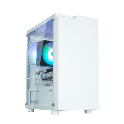 GHE Zalman T4 Plus micro-ATX Gehäuse Tempered Glass Panoramic View - White