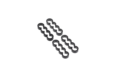 KAB Alphacool Eiskamm Alu X4 Flat - 4mm black - 4 Stück PHT EOL
