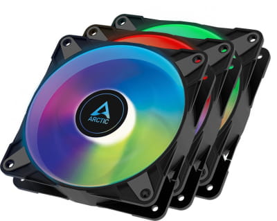 L12 Arctic P12 PWM PST A-RGB (Black) - 3 Pack