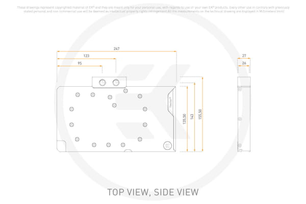 WAK B-Ware EK Water Blocks EK-Quantum Vector³ TUF RTX 5090 - Plexi