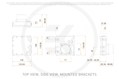 PUM B-Ware EK Water Blocks EK-Quantum Kinetic³ FLT 120 D5 PWM D-RGB - Plexi
