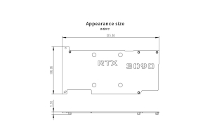 WAGZ Barrow Backplate for GALAX/GAINWARD 3090 full coverage GPU Water Block - Silvery EOL