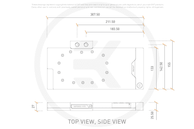 WAK EK Water Blocks EK-Quantum Vector2 Strix RTX 3080/90 D-RGB - Nickel + Plexi