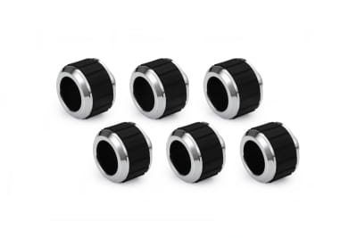 Alphacool Apex Grip HardTube fitting 16mm G1/4 chrome Set 6 pcs