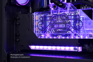 WAKZ Alphacool Aurora Vertikale GPU Halterung mit Riser Kabel