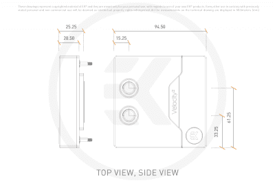WAC EK Water Blocks EK-Quantum Velocity2 - 1700/1851 Lignum Edition - Walnut