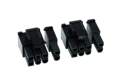 ZK Phobya VGA Power Connector 6+2Pin Stecker inkl. 8 Pins - 2 Stück Black EOL