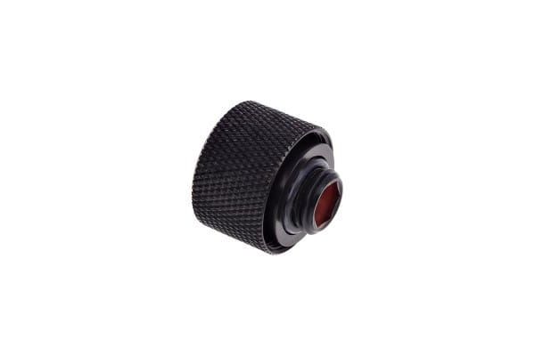 ANS Alphacool HT 16mm HardTube Anschraubtülle G1/4 - gerändelt - Deep Black Sixpack PHT EOL