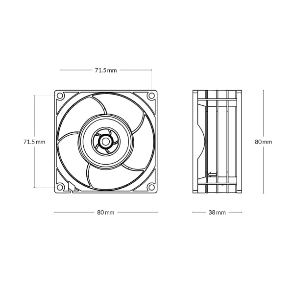 L80 Arctic S8038-7K (80x80x38 mm Lüfter)