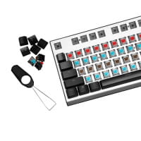 TAT Cooler Master CK351 Mechanische Tastatur - Optical Red - RGB - DE Layout - Aluminium - Silber - Handballenauflage