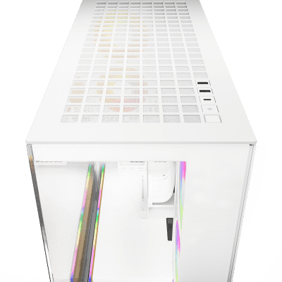 GHE Arctic Xtender VG (White) Premium E-ATX PC-Gehäuse mit vertikaler GPU-Montage