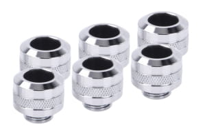 ANS Alphacool Eiszapfen PRO 13mm HardTube Fitting G1/4 - Chrome Sixpack