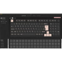 TAT B-Ware Keychron V6 - Gaming-Tastatur schwarz/blau, DE-Layout, Gateron G Pro Brown, Hot-Swap, PBT