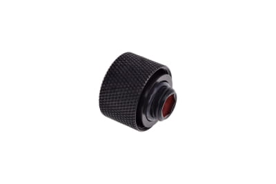 ANS Alphacool HT 16mm HardTube Anschraubtülle G1/4 - gerändelt - Deep Black Sixpack PHT EOL
